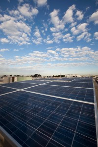 Rooftop solar array at Clif Bar HQ. Photo: Clif Bar & Co.