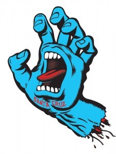 The Screaming Hand logo, drawn by Jim Phillips in 1986. 