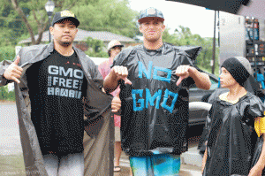 Sebastien Zietz aka "Seabass" was one of the many top pro surfers to show up and march against GMOs in Haleiwa, Hawaii this winter. Other pros there included Kelly Slater, John John Florence, Kyle Thiermann, Dustin Barca, Danny Fuller and 100s more. Photo: Nelly/SPL