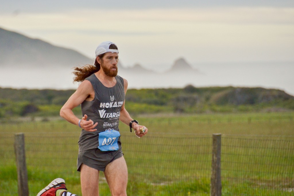 Michael Wardian, 40, gained his first Big Sur victory in four attempts with a winning time of 2:27:45.  Photo courtesy of BSIM
