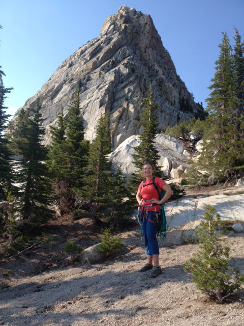 Feeling the mountain air after a meandering hike up the granite slabs.