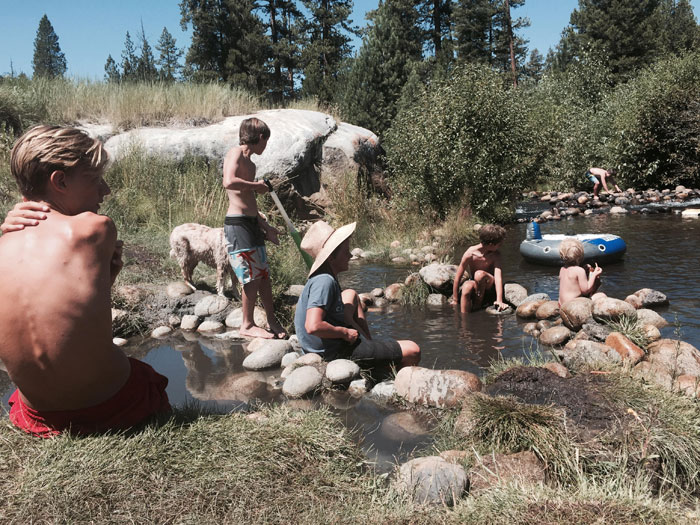Kids enjoying the hot springs (Sam Stivers).