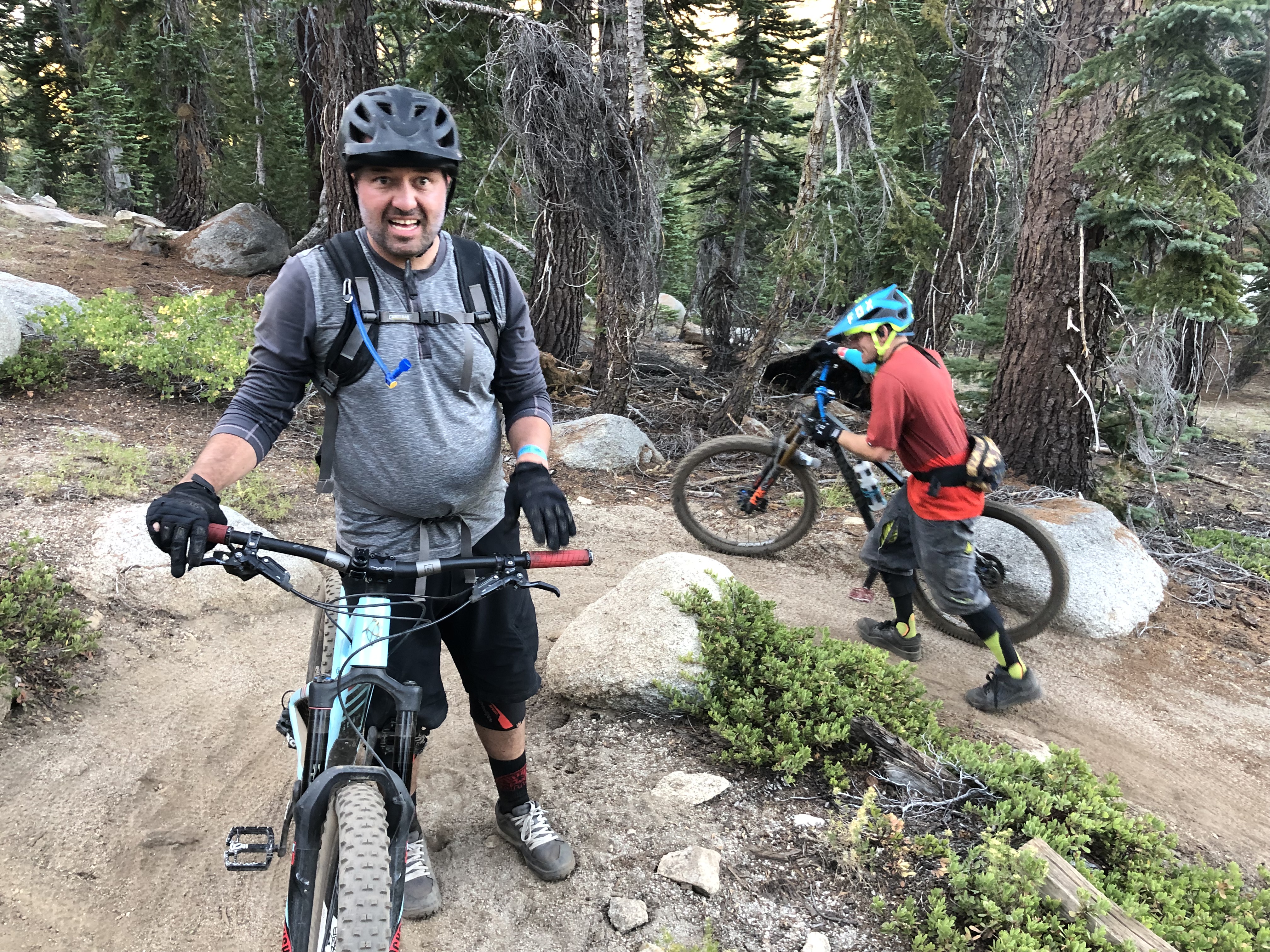 Mountain bikers on the 2019 Rose to Toads race.