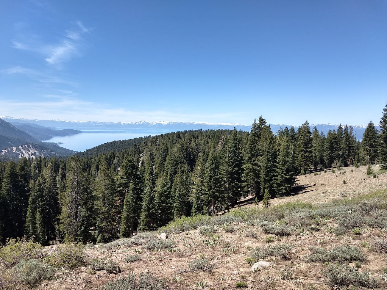 View of Lake Tahoe from Tyrolian Trail