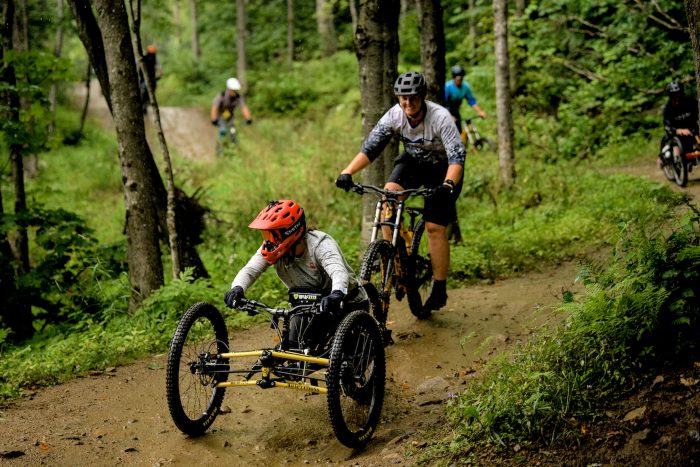 Alana Nichols rides the trails of Killington with Vermont Adaptive