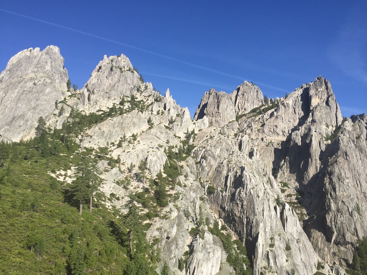 Castle Crags Wilderness boasts dramatic granite peaks. (pacific crest trail)