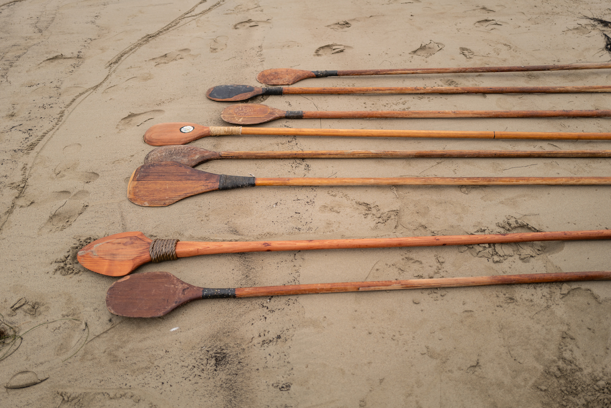 Paddles used for practices and our crossings