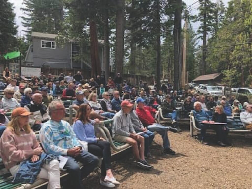 Tahoe community members gathered in a meeting to discuss Homewood project.
