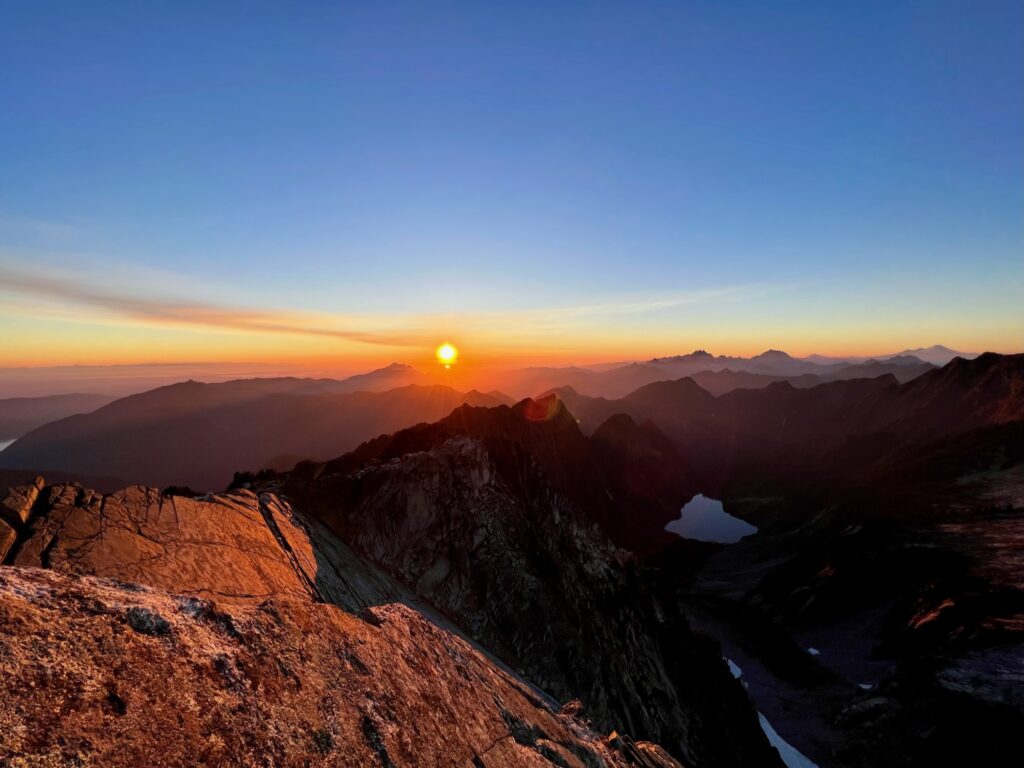 Sunset just above Vesper Peak.